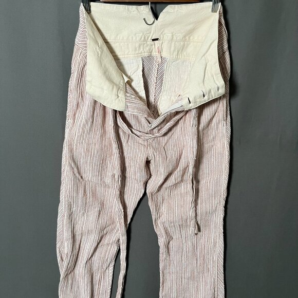 Free People Rumors Yarn Dye Harem Pant Size 0 Tan - Picture 8 of 11